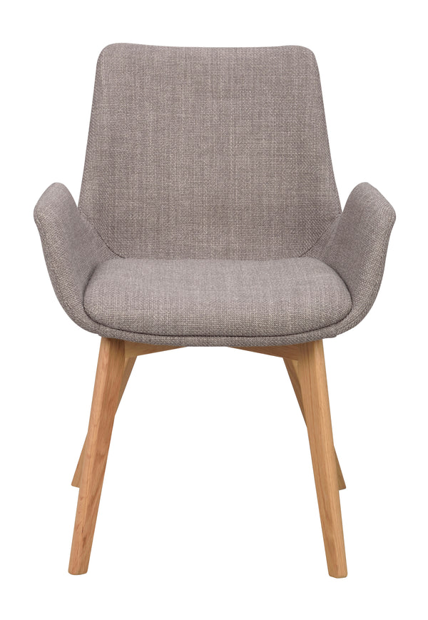 Drimsdale karmstol grått tyg/ekben 2-pack