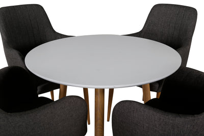 Matbordet Polar och stolarna Comfort