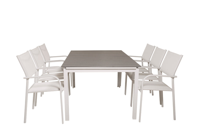 Matbordet Levels och stolarna Santorini
