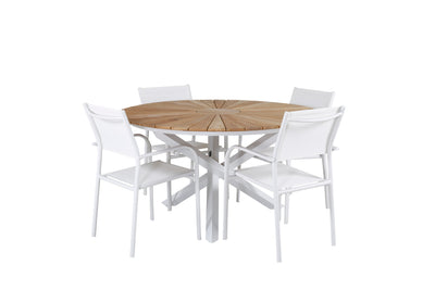 Matbordet Mexico och stolarna Santorini