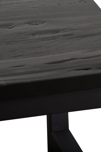 Vintage Lakrits soffbord svart 120x60 cm