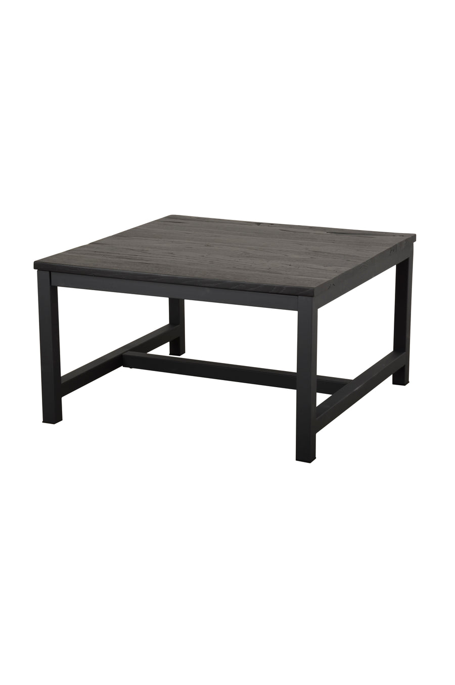 Vintage Lakrits soffbord svart 80x80 cm