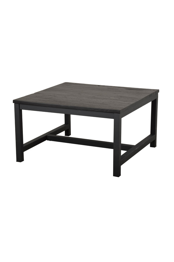 Vintage Lakrits soffbord svart 80x80 cm