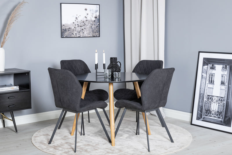 Matbordet Plaza och stolarna Gemma