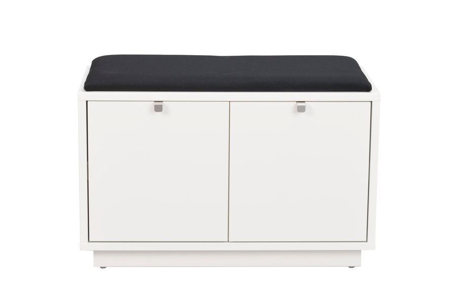 Confetti bänk 2L vit/svart tyg