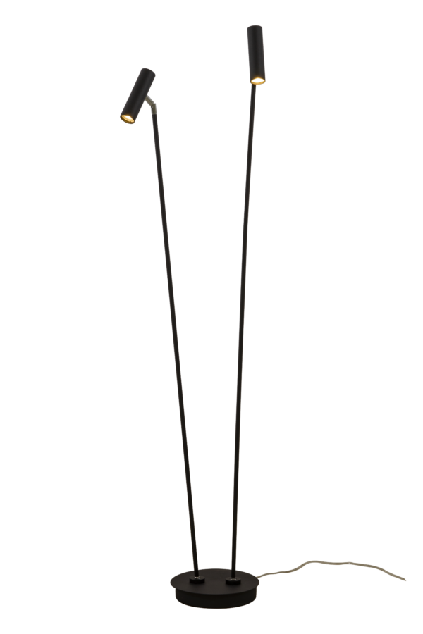 Artic golvlampa dubbel svart