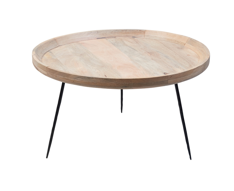 Tessa soffbord trä/metall Ø90 cm