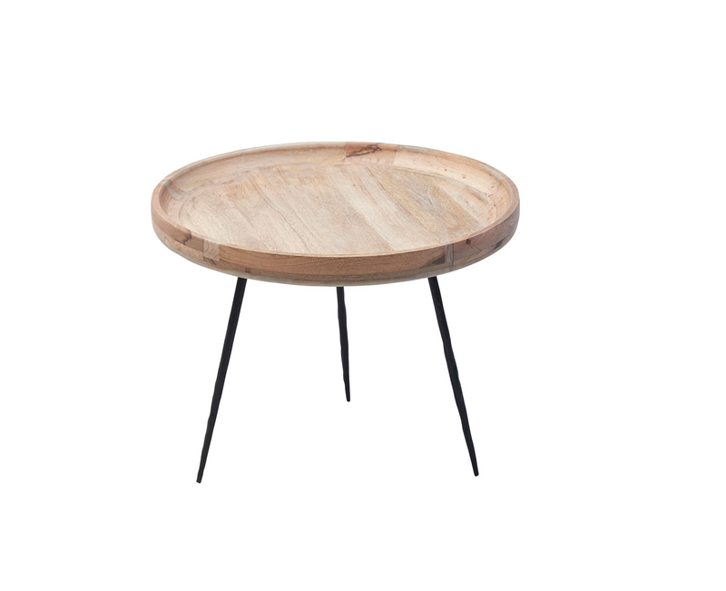 Tessa soffbord trä/metall Ø70 cm