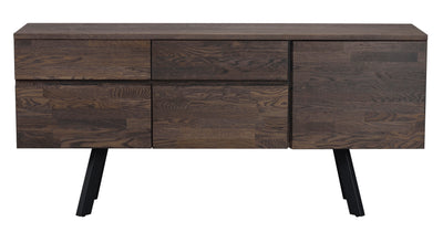 Fred sideboard mörkbrun ek/svart