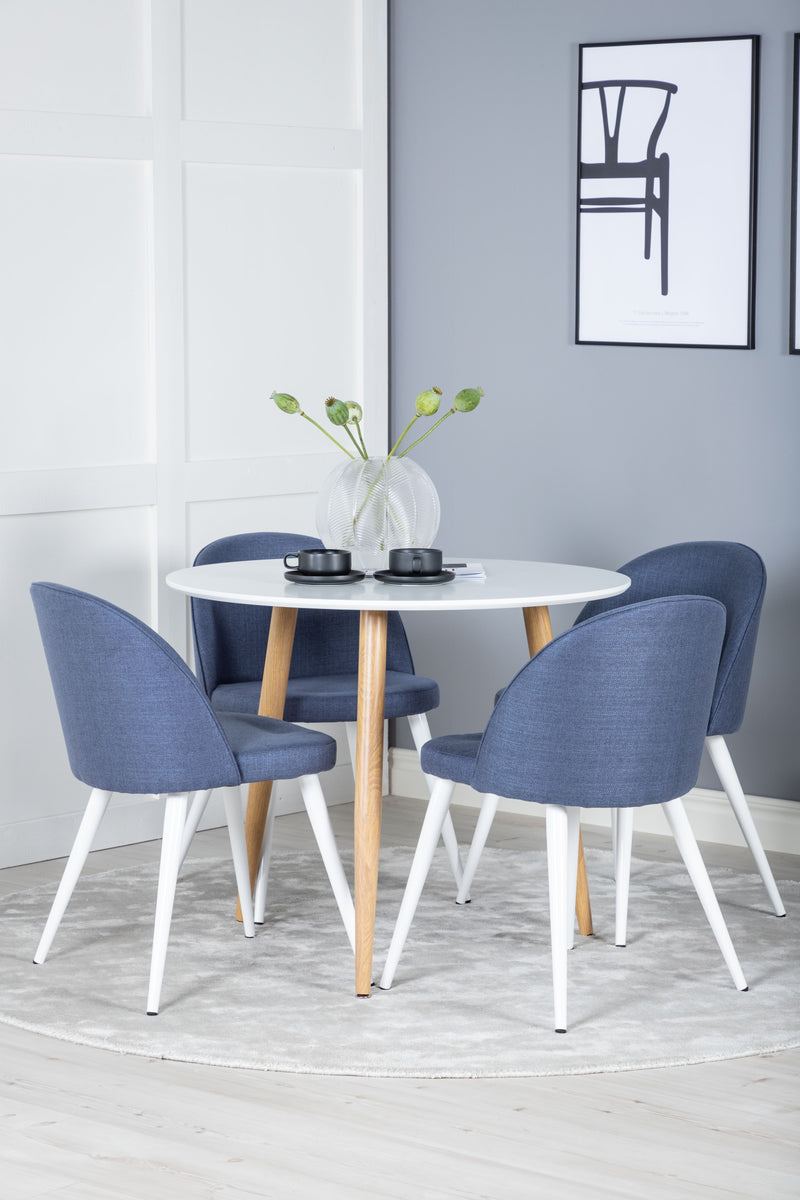 Matbordet Polar och stolarna Velvet