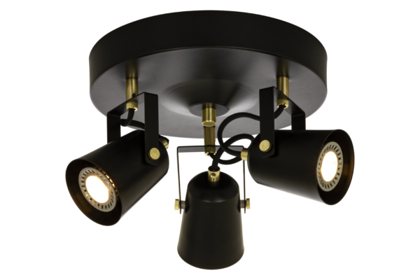 Metz takspot rondell svart/matt mässing