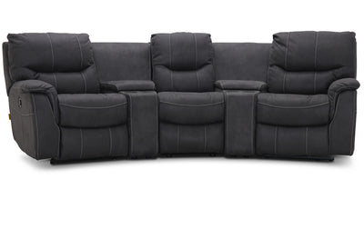 Colorado D-komb. 3-sits soffa med el-recliner grå