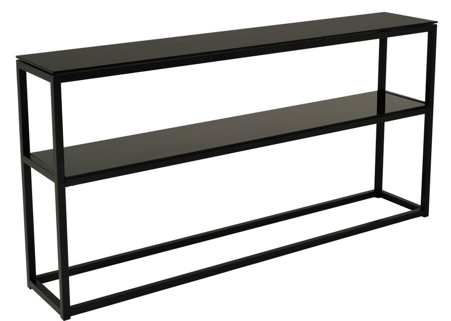 Pierre konsolbord svart glas/svart