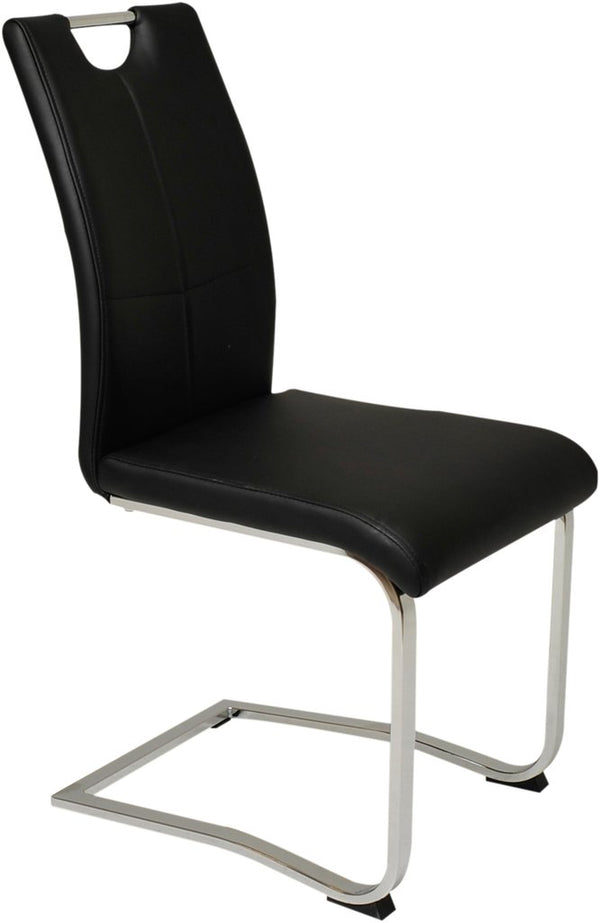 Opal matstol svart PU/krom 4-pack