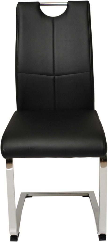 Opal matstol svart PU/krom 4-pack