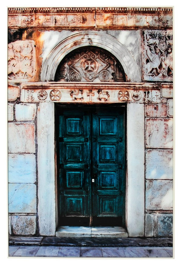 Tavla Grön dörr 120x80 cm