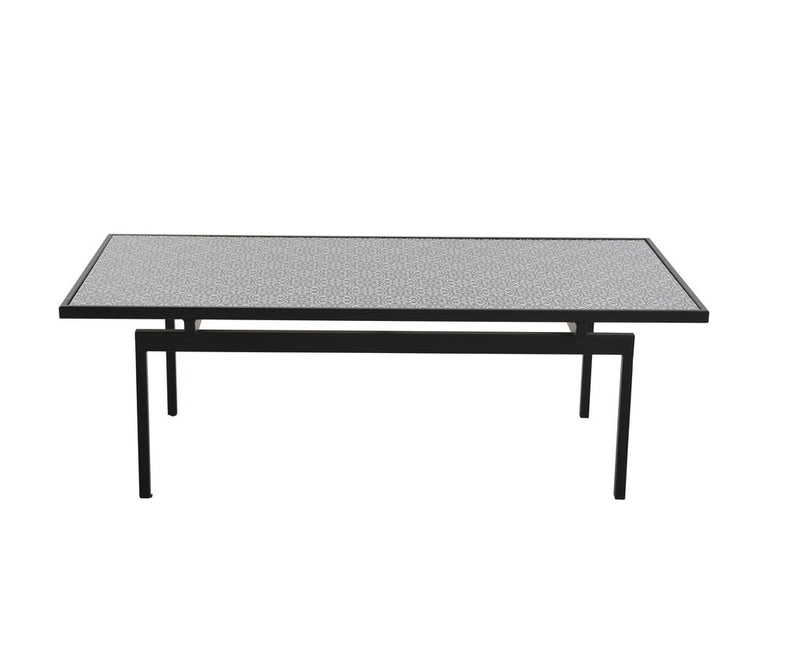 Troya soffbord svart/vit 120x58 cm