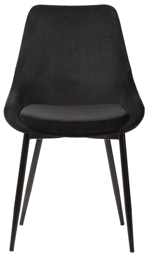 Parade matstol svart velour 4-pack