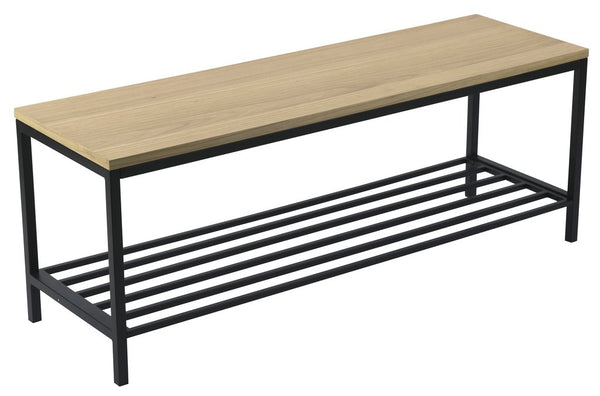 Mondo bänk med skohylla ek/svart