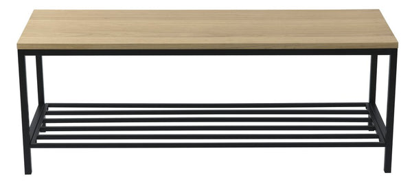 Mondo bänk med skohylla ek/svart