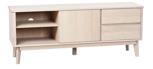 Yumi TV-bänk 152 vitpigmenterad ek