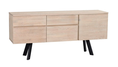 Fred sideboard vitpigmenterad ek/svart