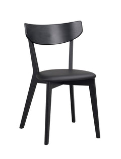 Ami stol svartbetsad ek/svart konstläder 2-pack