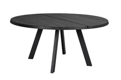 Fred matbord runt 160 svart ask/svart