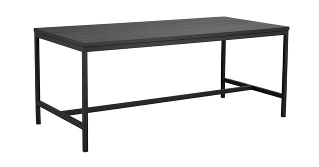 Everett matbord 180 svart ask/svart