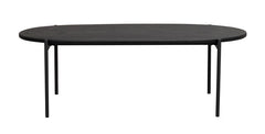 Skye soffbord ovalt 120x60 svart ek/svart