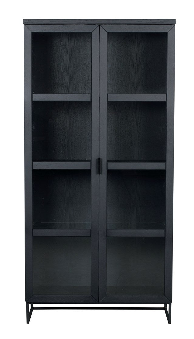 Everett vitrinskåp svart ek/svart