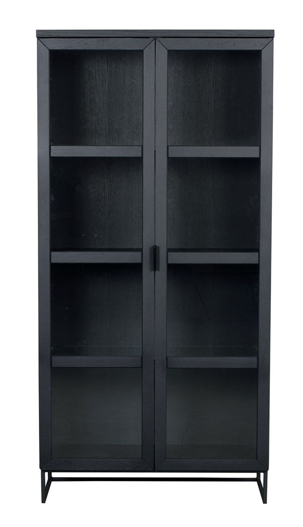 Everett vitrinskåp svart ek/svart