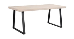 Brooklyn matbord 170x95 vitpigm ek/U-ben svart met