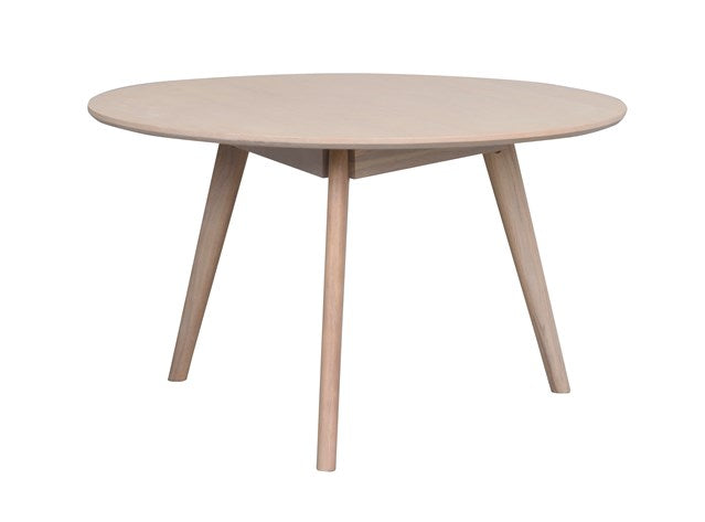 Yumi soffbord runt 90 vitpigmenterad ek