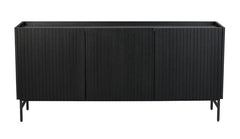Halifax sideboard 160 svart ek/svart metall