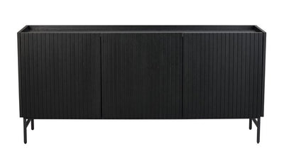 Halifax sideboard 160 svart ek/svart metall