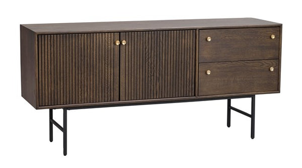 Clearbrook sideboard 160 brun ek/svart metall