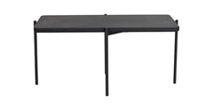Shelton soffbord 95x50 svart ask/svart metall