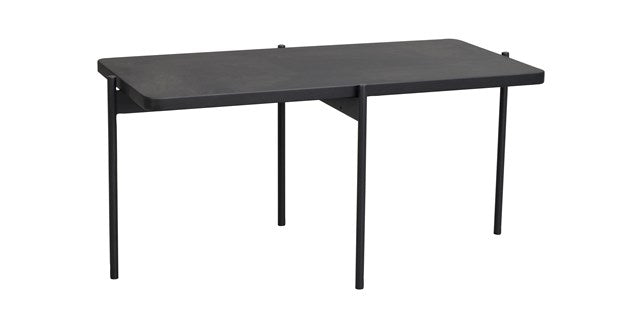 Shelton soffbord 95x50 svart ask/svart metall