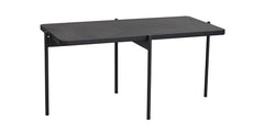 Shelton soffbord 95x50 svart ask/svart metall