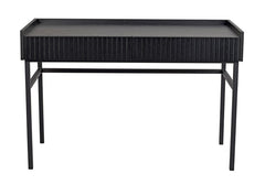 Halifax skrivbord 120 svart ek/svart metall