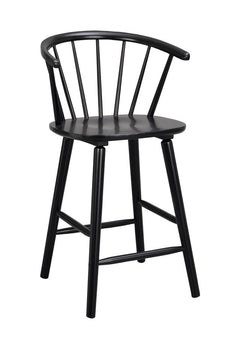 Carmen barstol svartlack 2-pack