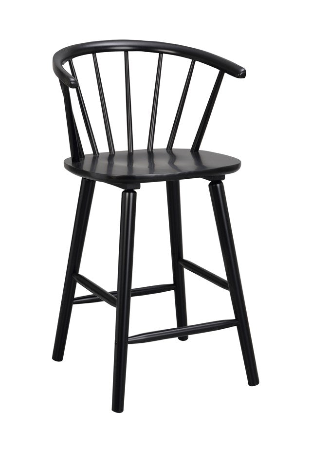 Carmen barstol svartlack 2-pack