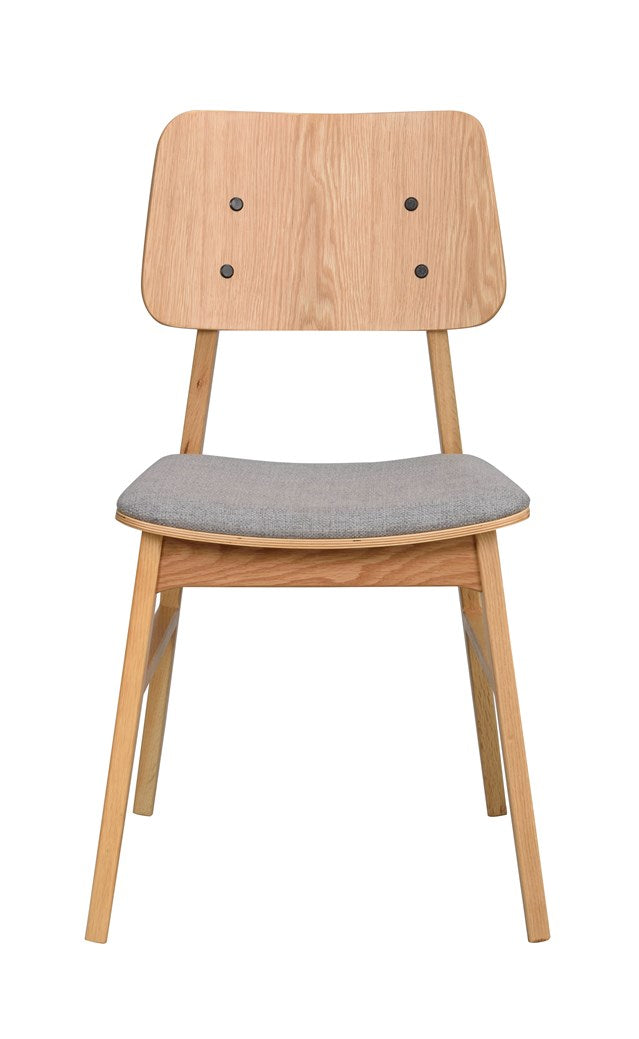 Nagano stol ek/ljusgrått 2-pack