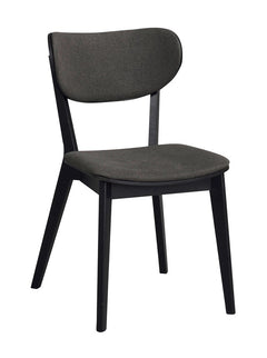 Kato stol svart ek/mörkgrått tyg 2-pack