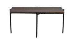 Shelton soffbord 95x50 brun ask/svart metall