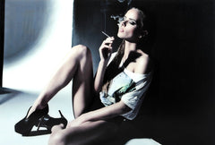 Tavla Woman with cigarette colour 120x80 cm