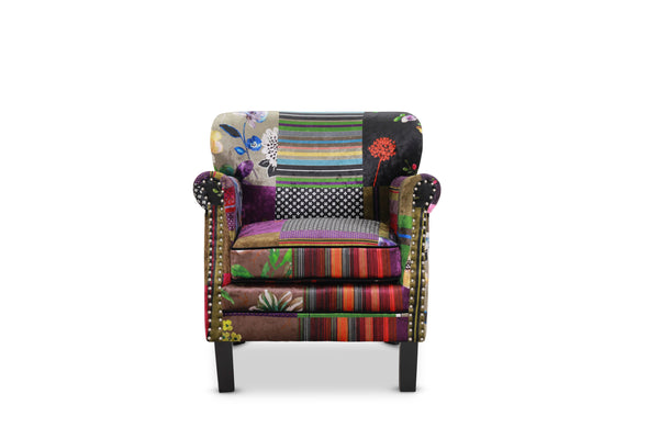 Leeds clubfåtölj tyg Anna patch