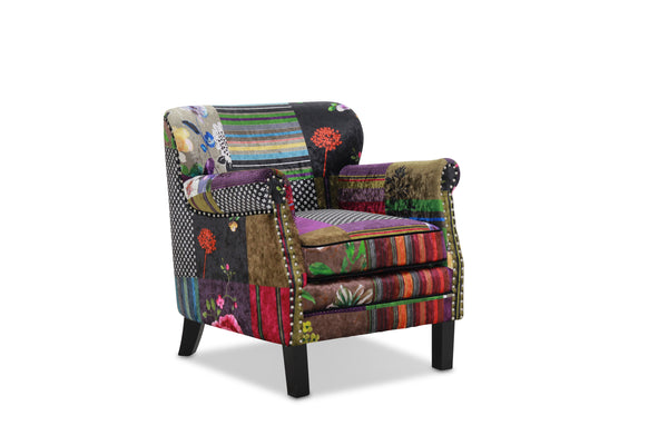 Leeds clubfåtölj tyg Anna patch