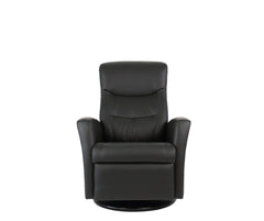 King reclinerfåtölj svart skinn